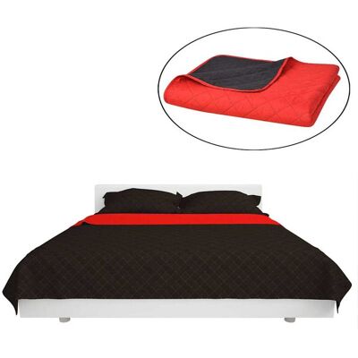 DESIGN IN Couvre-lit Matelassé Double-face Rouge Et Noir 170x210 Cm - Publicité DESIGN IN Couvre-lit Matelassé Double-face Rouge Et Noir 170x210 Cm - Publicité