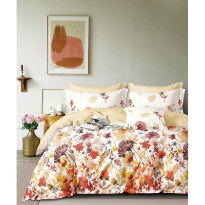 UNIVERS DECOR Parure De Couette "imprimé Double Face" Percale De Coton Peigné 80 Fils/cm² Pour Lit 140 À 160 - Th-31-25 - - Publicité UNIVERS DECOR Parure De Couette "imprimé Double Face" Percale De Coton Peigné 80 Fils/cm² Pour Lit 140 À 160 - Th-31-25 - - Publicité