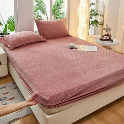 FANGMEDIA Housse De Matelas En Velours De Haricot Couvre-lit En Velours De Lait Protège-matelas En Velours Cristal Alèse Kit Anti-poussière En Pur Coton - Publicité FANGMEDIA Housse De Matelas En Velours De Haricot Couvre-lit En Velours De Lait Protège-matelas En Velours Cristal Alèse Kit Anti-poussière En Pur Coton - Publicité
