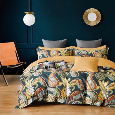 UNIVERS DECOR Parure De Couette "imprimé Double Face" Percale De Coton Peigné 80 Fils/cm² Pour Lit 140 À 160 - Th-36-25 - - Publicité UNIVERS DECOR Parure De Couette "imprimé Double Face" Percale De Coton Peigné 80 Fils/cm² Pour Lit 140 À 160 - Th-36-25 - - Publicité