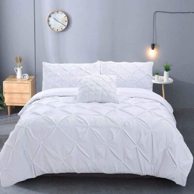 OEM Housse De Couette 200x200 Cm En Microfibre Blanche – Lot De 3 Pièces Avec 2 Taies D'Oreiller – Hypoallergénique Et Infroissable – - Publicité OEM Housse De Couette 200x200 Cm En Microfibre Blanche – Lot De 3 Pièces Avec 2 Taies D'Oreiller – Hypoallergénique Et Infroissable – - Publicité