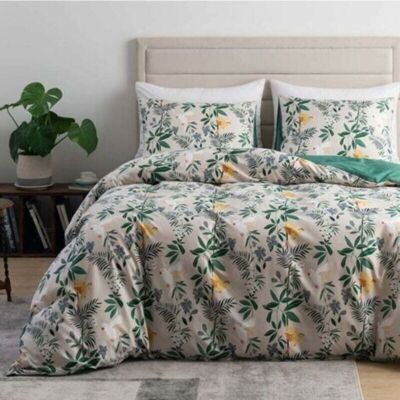 SANS MARQUE Housse De Couette 240260cm Motif Feuilles Beige Vert Parure De Lit Botanique Fleurie En Microfibre Avec Fermeture Éclair - Linge De Lit Réversible Adulte Avec 2 Taies D'Oreiller 5075 Cm - Publicité SANS MARQUE Housse De Couette 240260cm Motif Feuilles Beige Vert Parure De Lit Botanique Fleurie En Microfibre Avec Fermeture Éclair - Linge De Lit Réversible Adulte Avec 2 Taies D'Oreiller 5075 Cm - Publicité