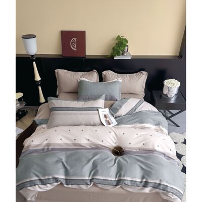 UNIVERS DECOR Parure De Couette "imprimé Double Face" Percale De Coton Peigné 80 Fils/cm² Pour Lit 140 À 160 - Th-32-25 - - Publicité UNIVERS DECOR Parure De Couette "imprimé Double Face" Percale De Coton Peigné 80 Fils/cm² Pour Lit 140 À 160 - Th-32-25 - - Publicité