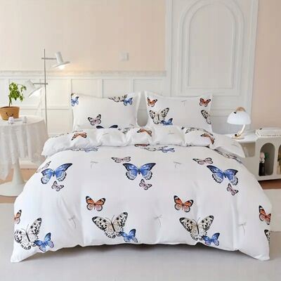 OEM Parure De Lit 220x200 Cm + 2 Taies D'Oreiller 70x80 Cm, Satin De Coton - Motifs Variés - Publicité OEM Parure De Lit 220x200 Cm + 2 Taies D'Oreiller 70x80 Cm, Satin De Coton - Motifs Variés - Publicité