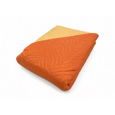 TEX FAMILY Art Couvre-lit Matelassé Bicolore En Microfibre Manopesca Printemps Été Cm. 170x250 Orange - Publicité TEX FAMILY Art Couvre-lit Matelassé Bicolore En Microfibre Manopesca Printemps Été Cm. 170x250 Orange - Publicité