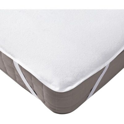 FOGSHIELD Protège-matelas Imperméable À Attaches – Tissu 80 % Coton – Dimensions 90 × 200 Cm - Publicité FOGSHIELD Protège-matelas Imperméable À Attaches – Tissu 80 % Coton – Dimensions 90 × 200 Cm - Publicité