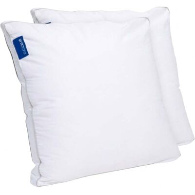 BLEU CALIN Lot De 2 Oreillers Ultra Moelleux Volume Premium Coton Qualité Percale - 65x65cm - Publicité BLEU CALIN Lot De 2 Oreillers Ultra Moelleux Volume Premium Coton Qualité Percale - 65x65cm - Publicité