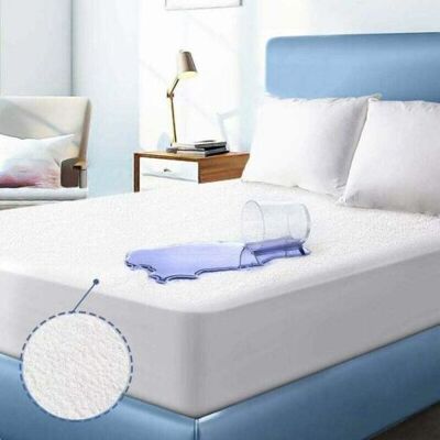 SANS MARQUE Protège Matelas Imperméable 90 X 200 Cm,couvre Matelas Serviette Éponge Drap Housse,alèse Respirante,anti Acarien,antibactérien,housse Protection Lit Adulte Et Enfant/lavable À 30°c (single) - Publicité SANS MARQUE Protège Matelas Imperméable 90 X 200 Cm,couvre Matelas Serviette Éponge Drap Housse,alèse Respirante,anti Acarien,antibactérien,housse Protection Lit Adulte Et Enfant/lavable À 30°c (single) - Publicité