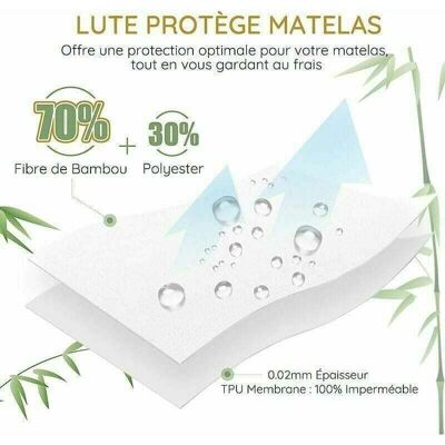OEM Protège Matelas Imperméable 140x190/200 Cm, Fibre De Bambou, Alèse Respirante, Hypoallergénique, Anti-acarien, Anti-bactérien, Silencieux, Ultra Doux, Drap Housse, Couvre Matelas 140x190/200-crezuo - Publicité OEM Protège Matelas Imperméable 140x190/200 Cm, Fibre De Bambou, Alèse Respirante, Hypoallergénique, Anti-acarien, Anti-bactérien, Silencieux, Ultra Doux, Drap Housse, Couvre Matelas 140x190/200-crezuo - Publicité