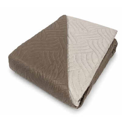 TEX FAMILY Art Couvre-lit Matelassé Bicolore En Microfibre Manopesca Printemps Été Cm. 210x250 Beige - Publicité TEX FAMILY Art Couvre-lit Matelassé Bicolore En Microfibre Manopesca Printemps Été Cm. 210x250 Beige - Publicité