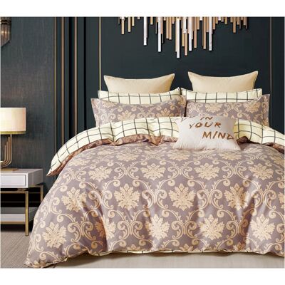 UNIVERS DECOR Parure De Couette "imprimé Double Face" Percale De Coton Peigné 80 Fils/cm² Pour Lit 140 À 160 - Parure 240 Ta-25-25 - - Publicité UNIVERS DECOR Parure De Couette "imprimé Double Face" Percale De Coton Peigné 80 Fils/cm² Pour Lit 140 À 160 - Parure 240 Ta-25-25 - - Publicité