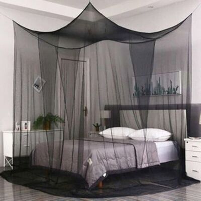 ABYSSE Moustiquaire De Lit, Moustiquaire Baldaquin Pour Lit Double 210 X 190 X 240 Cm - 4 Portes, Grande Moustiquaire Simple En Polyester Pour Le Voyage Et La Maison - Noir - Publicité ABYSSE Moustiquaire De Lit, Moustiquaire Baldaquin Pour Lit Double 210 X 190 X 240 Cm - 4 Portes, Grande Moustiquaire Simple En Polyester Pour Le Voyage Et La Maison - Noir - Publicité