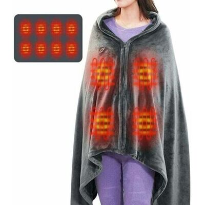 KOMIRO Châle De Couverture Chauffante Sans Fil, Usb Portable Couvertures Plaid Chauffant Avec 3 Niveaux De Réglage De La Température Poncho Chauffant Electrique Lavable150 85cm - Publicité KOMIRO Châle De Couverture Chauffante Sans Fil, Usb Portable Couvertures Plaid Chauffant Avec 3 Niveaux De Réglage De La Température Poncho Chauffant Electrique Lavable150 85cm - Publicité