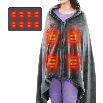 OEM Châle De Couverture Chauffante Sans Fil, Usb Portable Couvertures Plaid Chauffant Avec 3 Niveaux De Réglage De La Température Poncho Chauffant Electrique Lavable150 85cm-crezuo - Publicité OEM Châle De Couverture Chauffante Sans Fil, Usb Portable Couvertures Plaid Chauffant Avec 3 Niveaux De Réglage De La Température Poncho Chauffant Electrique Lavable150 85cm-crezuo - Publicité