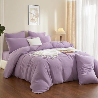 OEM 1 Parure De Lit, Housse De Couette, 220x240 Cm, Coton, Gaze, Taies D'Oreiller, 65x65 Cm, Chambre Double - Publicité OEM 1 Parure De Lit, Housse De Couette, 220x240 Cm, Coton, Gaze, Taies D'Oreiller, 65x65 Cm, Chambre Double - Publicité