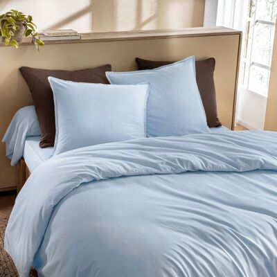 Housse De Couette Coton Lavé - Someo 140x200 Bleu Ciel - Celeste - Publicité Housse De Couette Coton Lavé - Someo 140x200 Bleu Ciel - Celeste - Publicité