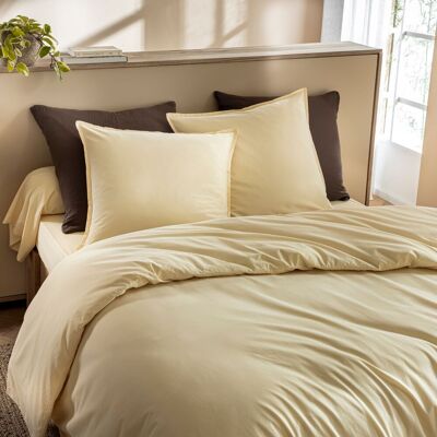 Housse De Couette Coton Lavé - Someo 240x220 Jaune - Celeste - Publicité Housse De Couette Coton Lavé - Someo 240x220 Jaune - Celeste - Publicité