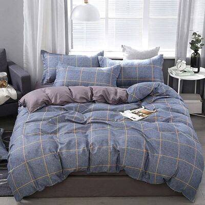 OEM Housse De Couette Et Taie D'Oreiller À Carreaux Simples. Grande Literie Surdimensionnée Quatre Pièces. Textiles De Maison Pour Toutes Les Saisons - Publicité OEM Housse De Couette Et Taie D'Oreiller À Carreaux Simples. Grande Literie Surdimensionnée Quatre Pièces. Textiles De Maison Pour Toutes Les Saisons - Publicité