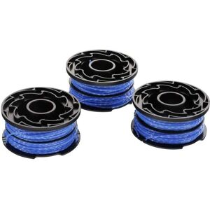 IKODM Black+decker Lot De 3 Bobines De Rechange Pour Coupe-bordures, Bobine Reflex Plus A Déroulement Automatique, 3 X 12 M De Fil En Nylon, Fil De ⌀1,5 Mm, A6441x3-xj Bleu - Publicité IKODM Black+decker Lot De 3 Bobines De Rechange Pour Coupe-bordures, Bobine Reflex Plus A Déroulement Automatique, 3 X 12 M De Fil En Nylon, Fil De ⌀1,5 Mm, A6441x3-xj Bleu - Publicité