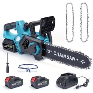 XIIW Pro Tronçonneuse Sans Fil 12 Pouces 1000w À Batterie Brushless Electrique Portable Scie À Chaîne /2x4000mah/18v Pour Jardinage, Elagueurs, Coupes À Bois, Rechargeable, 2 Batterie - Publicité XIIW Pro Tronçonneuse Sans Fil 12 Pouces 1000w À Batterie Brushless Electrique Portable Scie À Chaîne /2x4000mah/18v Pour Jardinage, Elagueurs, Coupes À Bois, Rechargeable, 2 Batterie - Publicité