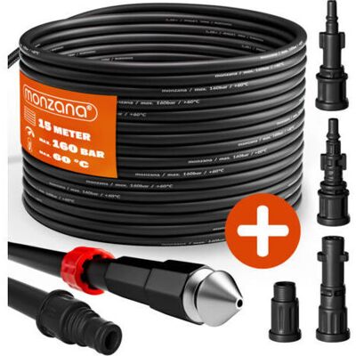 SCORPIO Tuyau Pour Nettoyeur Haute Pression Tuyau Déboucheur Flexible Noir Nettoyage De Canalisations 10m - Publicité SCORPIO Tuyau Pour Nettoyeur Haute Pression Tuyau Déboucheur Flexible Noir Nettoyage De Canalisations 10m - Publicité