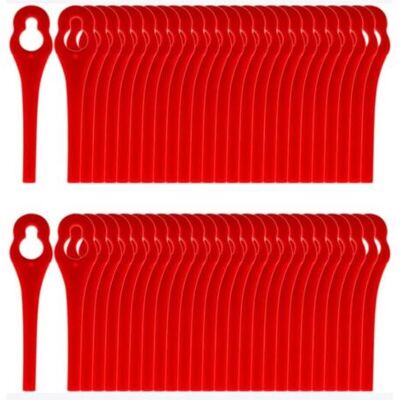 ABYSSE Promotion 100pcs Lames En Plastique De Rechange Pour Coupe Bordure Lame De Tondeuse À Gazon Lames Pour Débroussailleuse Sans Fil Lames De Coupe De Remplacement Pour Jardin Pelouse (l83 Rouge 10 - Publicité ABYSSE Promotion 100pcs Lames En Plastique De Rechange Pour Coupe Bordure Lame De Tondeuse À Gazon Lames Pour Débroussailleuse Sans Fil Lames De Coupe De Remplacement Pour Jardin Pelouse (l83 Rouge 10 - Publicité
