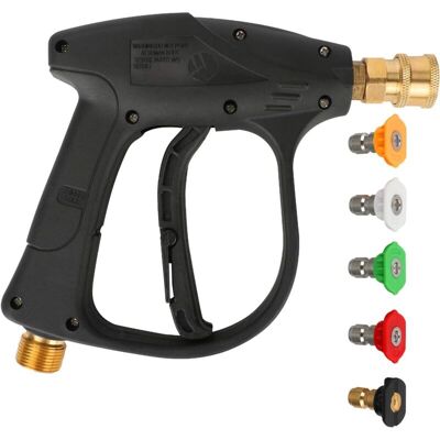 MOXIE Distributeur De Savon Lance En Mousse Pour Pistolet À Mousse Réglable, Pistolet De Nettoyeur Haute Pression, Poignée De Pistolet De Nettoyeur Haute Pression 4350 Psi Avec Buse De Laveuse - Publicité MOXIE Distributeur De Savon Lance En Mousse Pour Pistolet À Mousse Réglable, Pistolet De Nettoyeur Haute Pression, Poignée De Pistolet De Nettoyeur Haute Pression 4350 Psi Avec Buse De Laveuse - Publicité