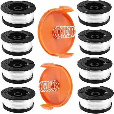 ABYSSE Bobine Fil Coupe Bordure Pour Black Et Decker Coupe-bordures, 8 Bobine De Fil Debroussailleuse Avec 2 Couvercle De Bobine Et 2 Ressort, Bobines A6481 A6485 Compatible Avec Black Et Decker Af-100 -autr - Publicité ABYSSE Bobine Fil Coupe Bordure Pour Black Et Decker Coupe-bordures, 8 Bobine De Fil Debroussailleuse Avec 2 Couvercle De Bobine Et 2 Ressort, Bobines A6481 A6485 Compatible Avec Black Et Decker Af-100 -autr - Publicité