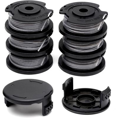 GRASSLIN Lot De 6 Bobines Fil Nylon 1,65 Mm, 2 Couvercles Abs, Pour Débroussailleuse Bosch Sans Fil - Publicité GRASSLIN Lot De 6 Bobines Fil Nylon 1,65 Mm, 2 Couvercles Abs, Pour Débroussailleuse Bosch Sans Fil - Publicité