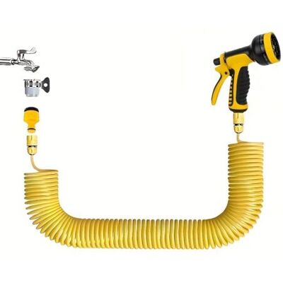 ABYSSE Tuyau D’eau Rétractable 10 M – Pistolet De Nettoyage Haute Pression Avec Buse Et Tube D’extension Pour Voiture, Jardin Et Usage Domestique - Publicité ABYSSE Tuyau D’eau Rétractable 10 M – Pistolet De Nettoyage Haute Pression Avec Buse Et Tube D’extension Pour Voiture, Jardin Et Usage Domestique - Publicité