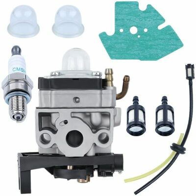 ACKERMAN Carburateur Pour Moteurs De Débroussailleuses Honda Gx25, Gx35, Gx 25, 35, Hht35, Hht35s Et Fg110. Comprend Un Tuyau, Un Joint, Une Bougie Et Un Filtre À Carburant. Ce Kit De Remplacement Comprend : - Publicité ACKERMAN Carburateur Pour Moteurs De Débroussailleuses Honda Gx25, Gx35, Gx 25, 35, Hht35, Hht35s Et Fg110. Comprend Un Tuyau, Un Joint, Une Bougie Et Un Filtre À Carburant. Ce Kit De Remplacement Comprend : - Publicité