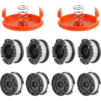 Barkbusters10 Pack Bobine Fil Coupe Bordure Compatible Avec Black Et Decker Coupe Bordures, A6481 A6485 1.65mm Bobine De Fil Debroussailleuse(8 Fil Coupe Bordure,2 Couvercle,2 Ressort) - Publicité Barkbusters10 Pack Bobine Fil Coupe Bordure Compatible Avec Black Et Decker Coupe Bordures, A6481 A6485 1.65mm Bobine De Fil Debroussailleuse(8 Fil Coupe Bordure,2 Couvercle,2 Ressort) - Publicité