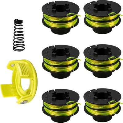 GRASSLIN 6 Bobines Fil Débroussailleuse, 1,2 Mm X 8,4 M, Couvercle Ressort, Compatible Ryobi Rac118 - Publicité GRASSLIN 6 Bobines Fil Débroussailleuse, 1,2 Mm X 8,4 M, Couvercle Ressort, Compatible Ryobi Rac118 - Publicité