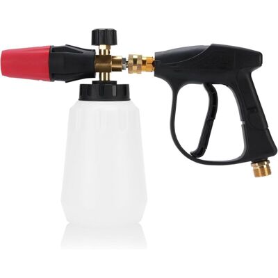MOXIE Sjlerst Pistolet Nettoyeur Haute Pression, Lance À Mousse Réglable 2 En 1, Pistolet À Mousse De Nettoyage De Voiture Pour Raccordement De Tuyau D'Arrosage - Publicité MOXIE Sjlerst Pistolet Nettoyeur Haute Pression, Lance À Mousse Réglable 2 En 1, Pistolet À Mousse De Nettoyage De Voiture Pour Raccordement De Tuyau D'Arrosage - Publicité