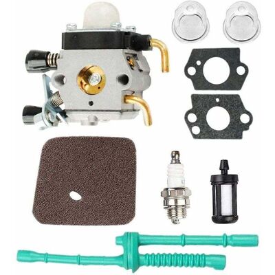 PELTOR Carburateur Stihl Fs55 Fs38 Fs45 Fs46 Fs55c Fc55 Fs74 Fs75 Fs76 Fs80 Km85 Avec Filtre À Air Tuyau De Carburant Pour Débroussailleuse - Publicité PELTOR Carburateur Stihl Fs55 Fs38 Fs45 Fs46 Fs55c Fc55 Fs74 Fs75 Fs76 Fs80 Km85 Avec Filtre À Air Tuyau De Carburant Pour Débroussailleuse - Publicité