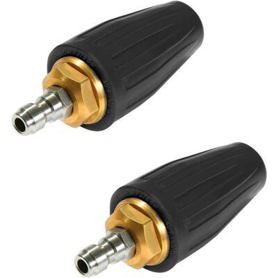 Melissa Buse De Turbine Rotative 2pcs À 360° Universelle Pour Nettoyeur Haute Pression À Eau, 1/4 Raccord Rapide, Buse De Nettoyage À Turbine Rotative (noir) - Publicité Melissa Buse De Turbine Rotative 2pcs À 360° Universelle Pour Nettoyeur Haute Pression À Eau, 1/4 Raccord Rapide, Buse De Nettoyage À Turbine Rotative (noir) - Publicité