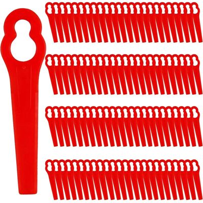 GRASSLIN Lot De 100 Lames Plastique Compatible Stihl Polycut 2-2, 3-2, Fsa 45, Fsa 57, Fse 52, Pour Jardin - Publicité GRASSLIN Lot De 100 Lames Plastique Compatible Stihl Polycut 2-2, 3-2, Fsa 45, Fsa 57, Fse 52, Pour Jardin - Publicité