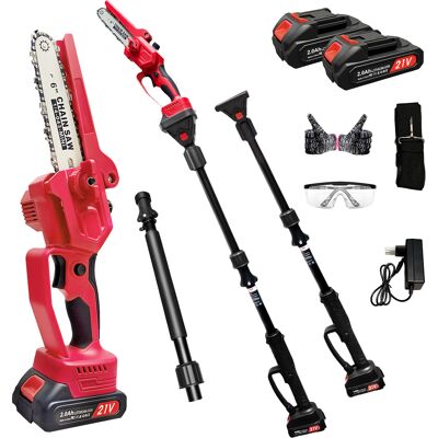 ACKERMAN Scie À Perche Sans Fil 300w Avec Moteur Brushless, Télescopique 141-240cm, Rallonge En Aluminium, Tête Pivotante 180°, Pour Jardin Branches Et Arbustes - Publicité ACKERMAN Scie À Perche Sans Fil 300w Avec Moteur Brushless, Télescopique 141-240cm, Rallonge En Aluminium, Tête Pivotante 180°, Pour Jardin Branches Et Arbustes - Publicité