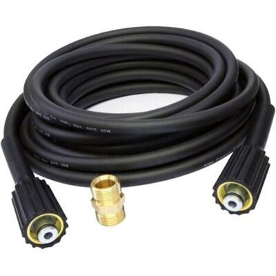 ABYSSE Tuyau De Nettoyeur Haute Pression, Tuyau D'Extension De 10 M Avec Raccord Mâle M22 Pour Nettoyeurs Haute Pression - Publicité ABYSSE Tuyau De Nettoyeur Haute Pression, Tuyau D'Extension De 10 M Avec Raccord Mâle M22 Pour Nettoyeurs Haute Pression - Publicité