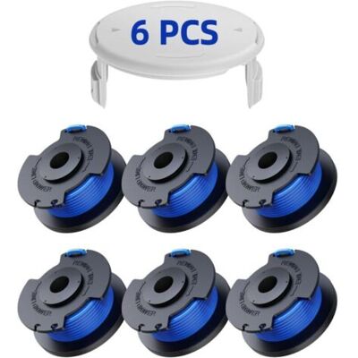 OEM Royaluxe-6 Pack Bobine Fil Coupe Bordure Remplacements Pour Ryobi One + Ac14rl3a 18v 24v 40v Coupe Bordures, Bobine Ø 1,6mm, Longueur 20,11m (6 Bobine Fil Coupe Bordure,1 Couvercle) - Publicité OEM Royaluxe-6 Pack Bobine Fil Coupe Bordure Remplacements Pour Ryobi One + Ac14rl3a 18v 24v 40v Coupe Bordures, Bobine Ø 1,6mm, Longueur 20,11m (6 Bobine Fil Coupe Bordure,1 Couvercle) - Publicité