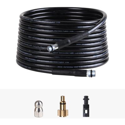 Melissa 15m Déboucheur Canalisation Pour Nettoyeur Haute Pression Kärcher, Avec Buse À Jet Et Buse Rotatif, Kit Professional Avec Adaptateurs Pour Karcher K2/k3/k4/k5/k6/k7 Accessoire - Publicité Melissa 15m Déboucheur Canalisation Pour Nettoyeur Haute Pression Kärcher, Avec Buse À Jet Et Buse Rotatif, Kit Professional Avec Adaptateurs Pour Karcher K2/k3/k4/k5/k6/k7 Accessoire - Publicité