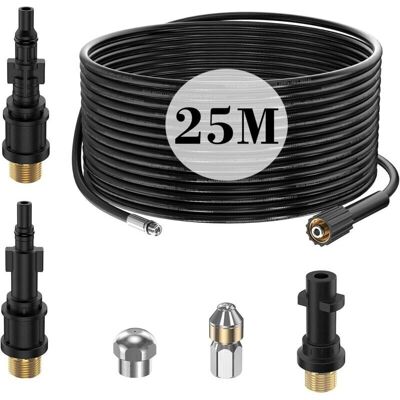 OEM Kit Déboucheur Canalisation 25m Haute Pression Kärcher K2 K3 K4 K5 K6 K7 Hd Hds Bosch Lavor Parkside, Buse Rotative + Rigides, Polyuréthane Et Polyester Résistant. Publicité OEM Kit Déboucheur Canalisation 25m Haute Pression Kärcher K2 K3 K4 K5 K6 K7 Hd Hds Bosch Lavor Parkside, Buse Rotative + Rigides, Polyuréthane Et Polyester Résistant. Publicité