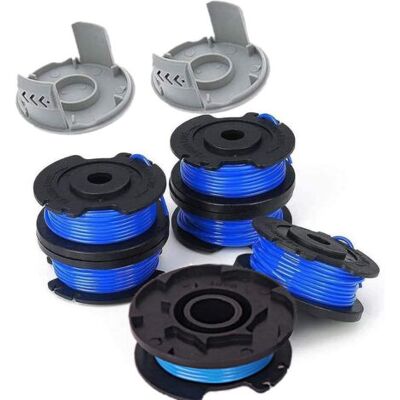 ABYSSE Lot De 8 Bobines De Fil De Rechange Pour Débroussailleuses Ryobi One+ Ac14rl3a 18v 24v 40v, Bobine Ø 1,6mm, Longueur 20,11m (6 Bobines De Fil De Débroussailleuse, 2 Housses) - Publicité ABYSSE Lot De 8 Bobines De Fil De Rechange Pour Débroussailleuses Ryobi One+ Ac14rl3a 18v 24v 40v, Bobine Ø 1,6mm, Longueur 20,11m (6 Bobines De Fil De Débroussailleuse, 2 Housses) - Publicité