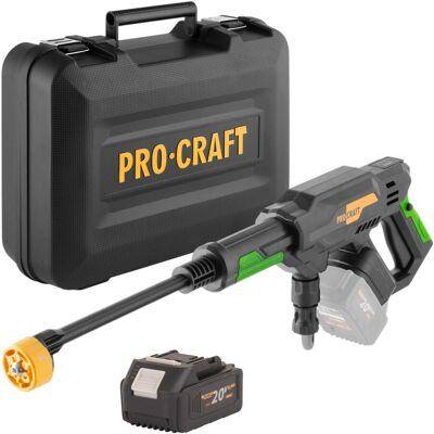 Nettoyeur Haute Pression Sans Fil Procraft Cw20bb 20 V, 30 Bars, 180 L/h, Moteur Sans Balais + 1 Batterie 4,0 Ah + Mallette - Sans Chargeur - Publicité Nettoyeur Haute Pression Sans Fil Procraft Cw20bb 20 V, 30 Bars, 180 L/h, Moteur Sans Balais + 1 Batterie 4,0 Ah + Mallette - Sans Chargeur - Publicité