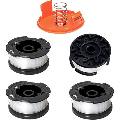 GRASSLIN 4 Bobine De Fil, 1 Couvercle, 1 Ressort, Nylon 1,65mm, Abs, Pour Débroussailleuse Black+decker - Publicité GRASSLIN 4 Bobine De Fil, 1 Couvercle, 1 Ressort, Nylon 1,65mm, Abs, Pour Débroussailleuse Black+decker - Publicité