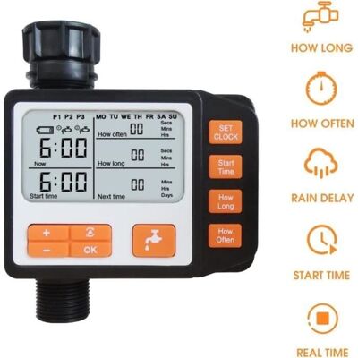 Cellfast Programmateur D'Arrosage Minuteur D’arrosage Robinet De Jardin Programmable Numérique Robinet De Tuyau Automatique Minuterie - Publicité Cellfast Programmateur D'Arrosage Minuteur D’arrosage Robinet De Jardin Programmable Numérique Robinet De Tuyau Automatique Minuterie - Publicité