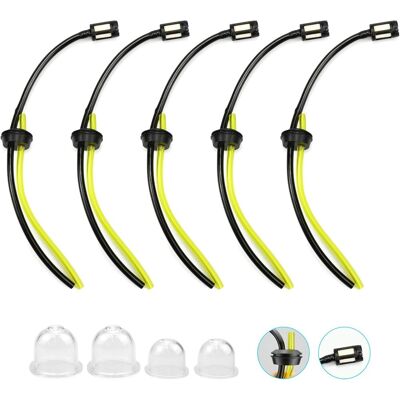 GRASSLIN 5 Kits Tuyau Filtre Essence, Plastique 24cm, Débroussailleuse, Tondeuse, Souffleur - Publicité GRASSLIN 5 Kits Tuyau Filtre Essence, Plastique 24cm, Débroussailleuse, Tondeuse, Souffleur - Publicité
