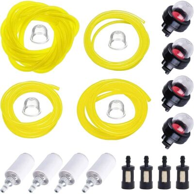 Melissa Set De 4 Durite Essence Tondeuse Avec Filtre À Carburant Et Poire D Amorçage Tuyau Durite D'Essence (2x3,5mm 2,5x5mm 3x5mm 3x6mm) Pour Souffleur Coupe-bordure Tronçonneuse Debroussailleuse - Publicité Melissa Set De 4 Durite Essence Tondeuse Avec Filtre À Carburant Et Poire D Amorçage Tuyau Durite D'Essence (2x3,5mm 2,5x5mm 3x5mm 3x6mm) Pour Souffleur Coupe-bordure Tronçonneuse Debroussailleuse - Publicité