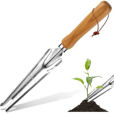 GRASSLIN 1 - Désherbeur Manuel - Outil De Jardinage - Acier Inoxydable Et Bois - Pour Désherber Transplanter Creuser - Jardin Extérieur - Naturel - 30x5cm - Publicité GRASSLIN 1 - Désherbeur Manuel - Outil De Jardinage - Acier Inoxydable Et Bois - Pour Désherber Transplanter Creuser - Jardin Extérieur - Naturel - 30x5cm - Publicité