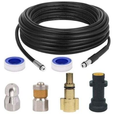 PELTOR Nettoyeur De Tuyau D'Évacuation Pour Kärcher, Kit De Nettoyage De Tuyau D'Évacuation Pour Nettoyeur Haute Pression Avec Buse À Jet Et Buse À Jet Rotative Pour Kärcher Série K2-k7 Et Lavor (20 M) - Publicité PELTOR Nettoyeur De Tuyau D'Évacuation Pour Kärcher, Kit De Nettoyage De Tuyau D'Évacuation Pour Nettoyeur Haute Pression Avec Buse À Jet Et Buse À Jet Rotative Pour Kärcher Série K2-k7 Et Lavor (20 M) - Publicité
